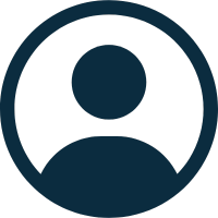 Simple user icon with a circle and a person silhouette inside.